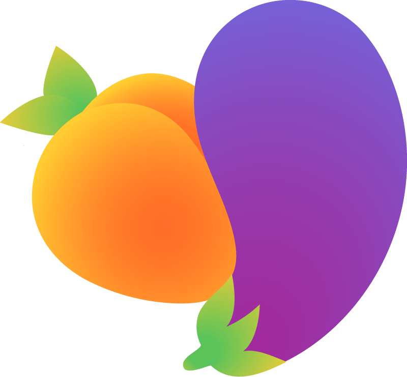 Eggplant & Peach Icon